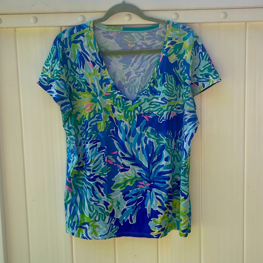 Lilly Pulitzer Michele Top XL Tshirt